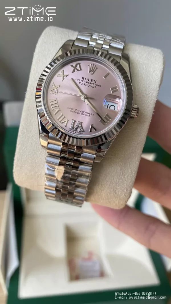 Rolex DateJust 31mm 278274 A+ Factory 1:1 Best Edition Pink Roman Dial on Jubilee Bracelet DD2824 - Super Clone Watch | 1:1 Best Version