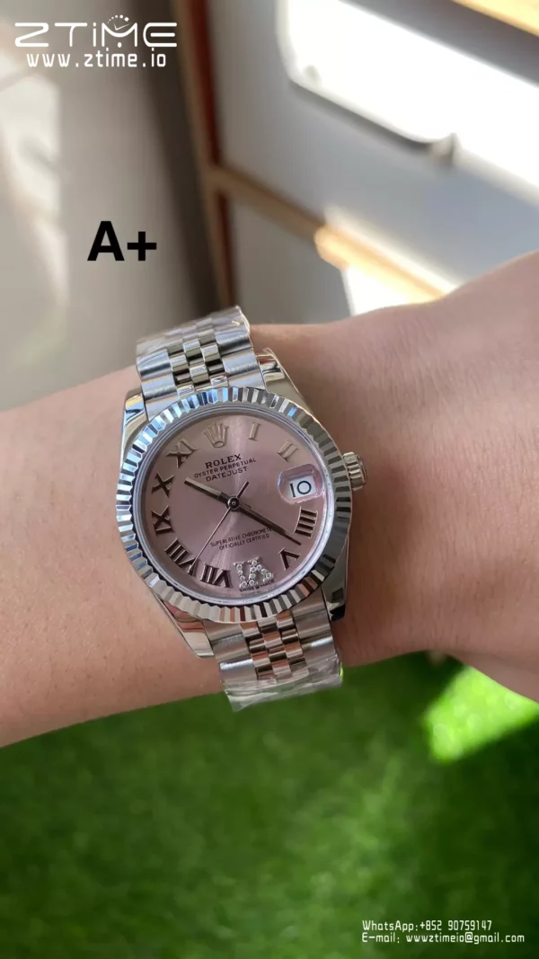 Rolex DateJust 31mm 278274 A+ Factory 1:1 Best Edition Pink Roman Dial on Jubilee Bracelet DD2824 - Super Clone Watch | 1:1 Best Version