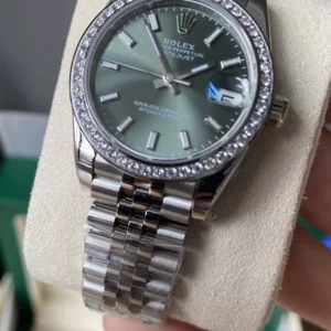 Rolex DateJust 31mm 278384 A+ Factory 1:1 Best Edition Green Dial on Diamond Bezel DD2824 - Super Clone Watch | 1:1 Best Version
