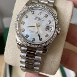 Rolex DateJust 31mm 278384 A+ Factory 1:1 Best Edition MOP Dial on Diamond Bezel DD2824 - Super Clone Watch | 1:1 Best Version