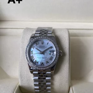 Rolex DateJust 31mm 278384 A+ Factory 1:1 Best Edition MOP Roman Dial on Diamond Bezel DD2824 - Super Clone Watch | 1:1 Best Version