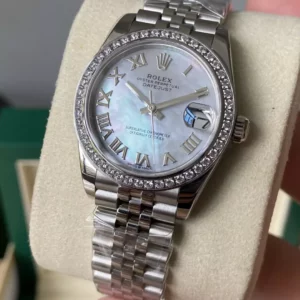 Rolex DateJust 31mm 278384 A+ Factory 1:1 Best Edition MOP Roman Dial on Diamond Bezel DD2824 - Super Clone Watch | 1:1 Best Version