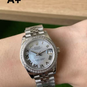 Rolex DateJust 31mm 278384 A+ Factory 1:1 Best Edition MOP Roman Dial on Diamond Bezel DD2824 - Super Clone Watch | 1:1 Best Version