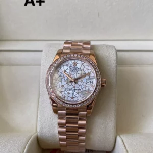 Rolex DateJust RG 31mm 278285 A+ Factory 1:1 Best Edition Floral Dial Diamond Bezel - Super Clone Watch | 1:1 Best Version