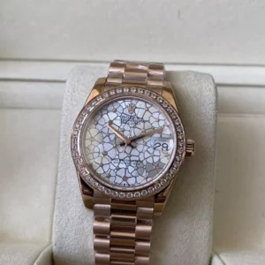 Rolex DateJust RG 31mm 278285 A+ Factory 1:1 Best Edition Floral Dial Diamond Bezel - Super Clone Watch | 1:1 Best Version