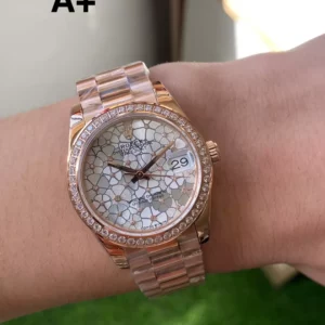 Rolex DateJust RG 31mm 278285 A+ Factory 1:1 Best Edition Floral Dial Diamond Bezel - Super Clone Watch | 1:1 Best Version