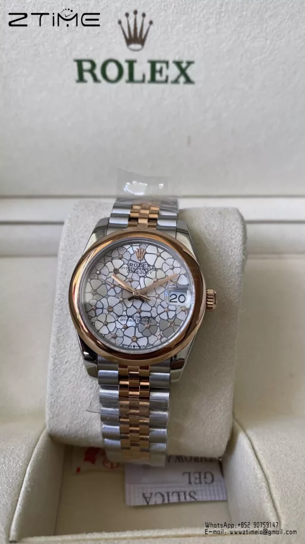 Rolex DateJust SS/RG 31mm 278241 A+ Factory 1:1 Best Edition Floral  Diamond Dial - Super Clone Watch | 1:1 Best Version