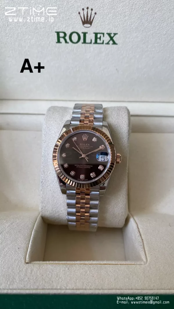 Rolex DateJust SS/RG 31mm 278271 A+ Factory 1:1 Best Edition Brown Diamond Dial - Super Clone Watch | 1:1 Best Version