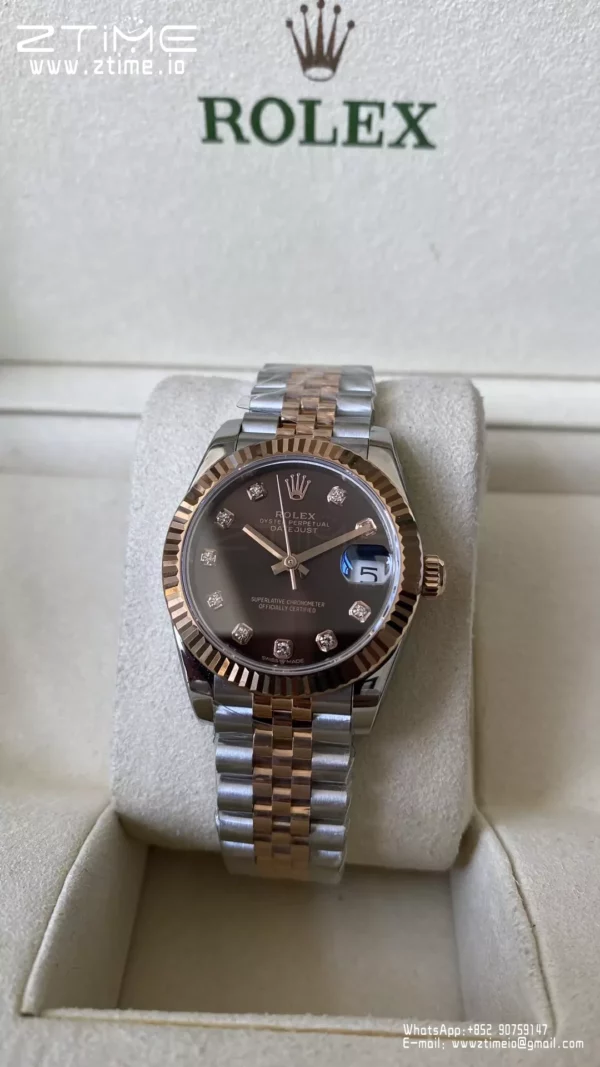 Rolex DateJust SS/RG 31mm 278271 A+ Factory 1:1 Best Edition Brown Diamond Dial - Super Clone Watch | 1:1 Best Version