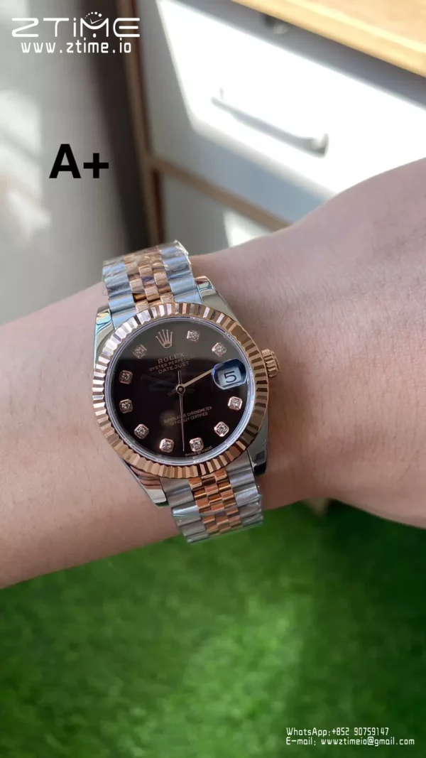 Rolex DateJust SS/RG 31mm 278271 A+ Factory 1:1 Best Edition Brown Diamond Dial - Super Clone Watch | 1:1 Best Version