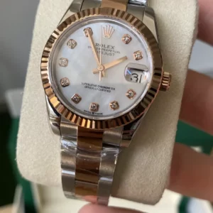 Rolex DateJust SS/RG 31mm 278271 A+ Factory 1:1 Best Edition MOP Diamond Dial President Bracelet - Super Clone Watch | 1:1 Nejlepší verze