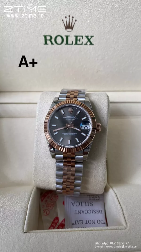 Rolex DateJust SS/RG 31mm 278271 A+ Factory 1:1 Best Edition Gray Sticker Markers Dial - Super Clone Watch | 1:1 Best Version