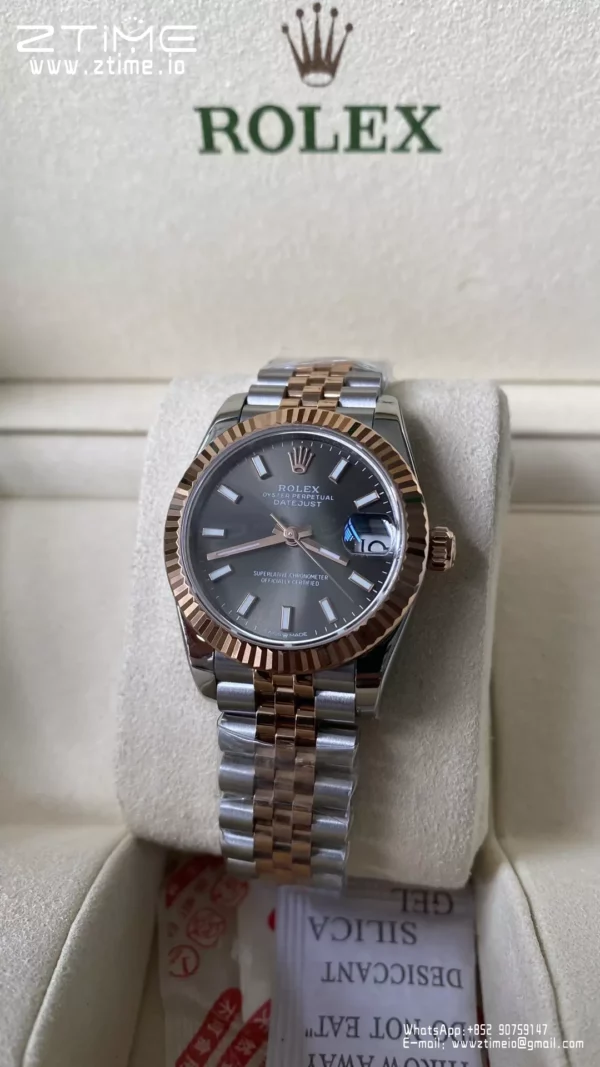 Rolex DateJust SS/RG 31mm 278271 A+ Factory 1:1 Best Edition Gray Sticker Markers Dial - Super Clone Watch | 1:1 Best Version