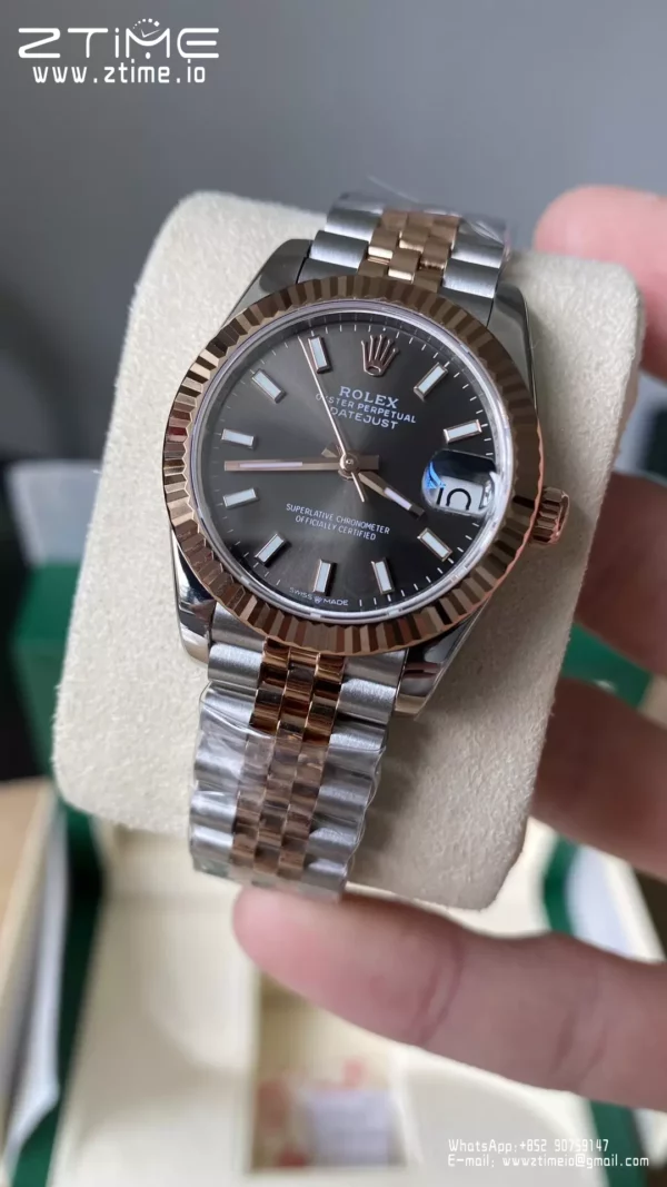 Rolex DateJust SS/RG 31mm 278271 A+ Factory 1:1 Best Edition Gray Sticker Markers Dial - Super Clone Watch | 1:1 Best Version