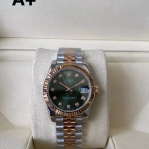 Rolex DateJust SS/RG 31mm 278271 A+ Factory 1:1 Best Edition Green Diamond Dial - Super Clone Watch | 1:1 Best Version