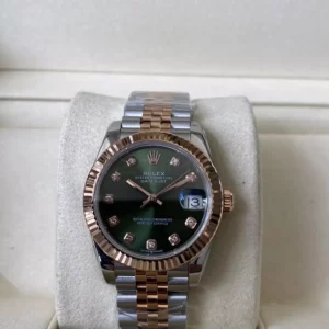 Rolex DateJust SS/RG 31mm 278271 A+ Factory 1:1 Best Edition Green Diamond Dial - Super Clone Watch | 1:1 Best Version