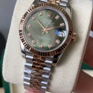 Rolex DateJust SS/RG 31mm 278271 A+ Factory 1:1 Best Edition Green Diamond Dial - Super Clone Watch | 1:1 Best Version