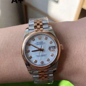 Rolex DateJust SS/RG 31mm 278271 A+ Factory 1:1 Best Edition MOP Diamond Dial Smooth Bezel - Super Clone Watch | 1:1 Best Version