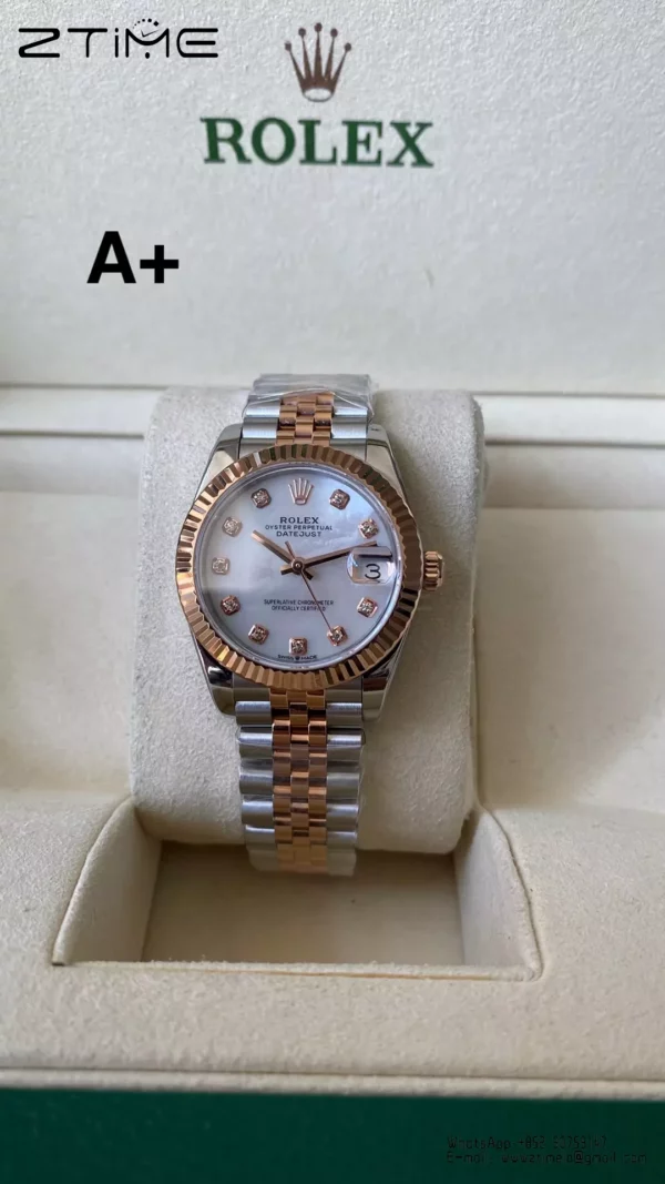 Rolex DateJust SS/RG 31mm 278271 A+ Factory 1:1 Best Edition MOP Diamond Dial - Super Clone Watch | 1:1 Best Version
