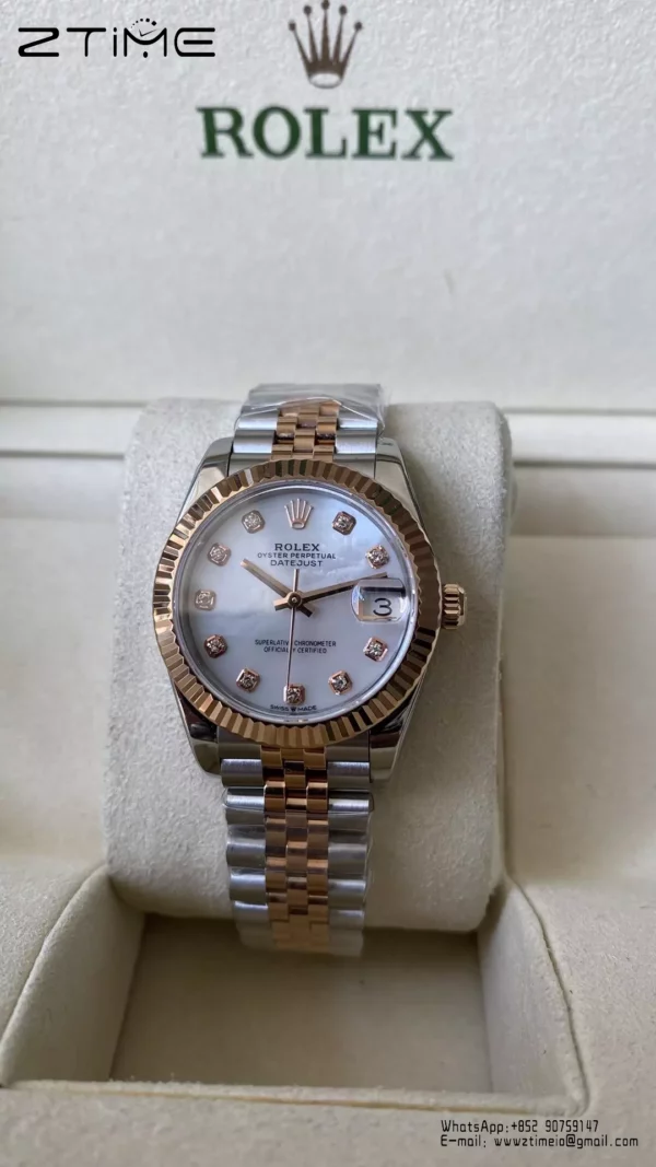 Rolex DateJust SS/RG 31mm 278271 A+ Factory 1:1 Best Edition MOP Diamond Dial - Super Clone Watch | 1:1 Best Version