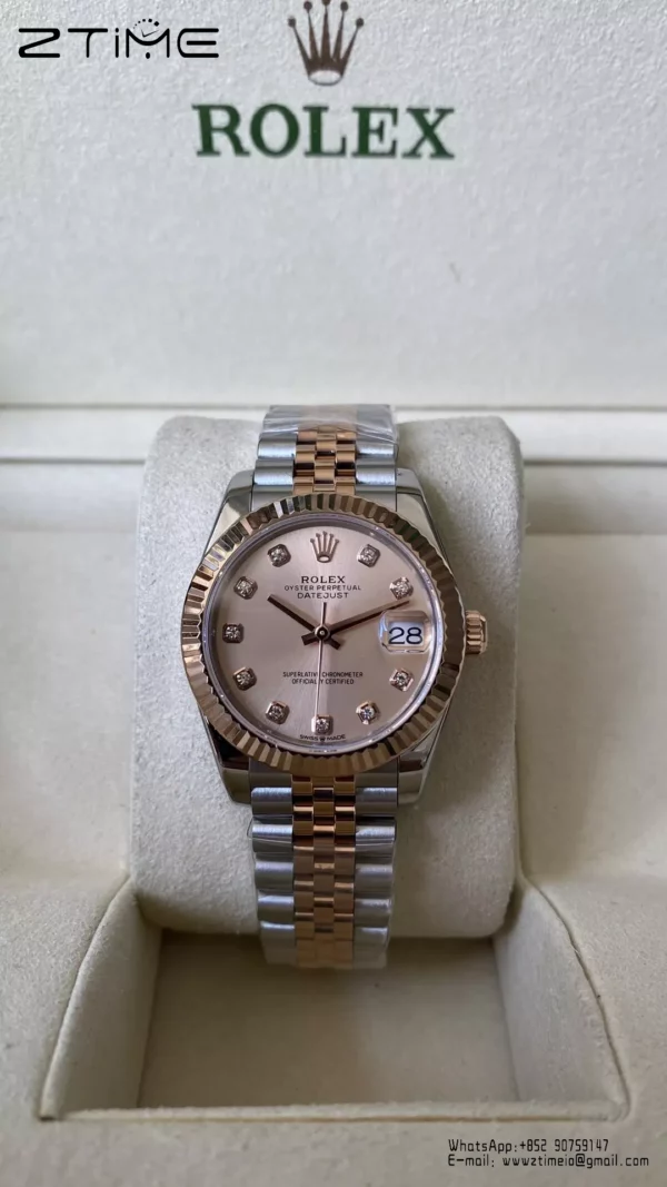 Rolex DateJust SS/RG 31mm 278271 A+ Factory 1:1 Best Edition RG Diamond Dial - Super Clone Watch | 1:1 Best Version