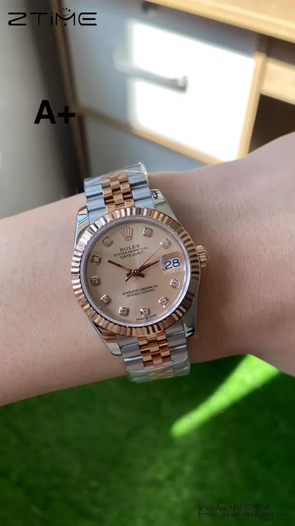 Rolex DateJust SS/RG 31mm 278271 A+ Factory 1:1 Best Edition RG Diamond Dial - Super Clone Watch | 1:1 Best Version