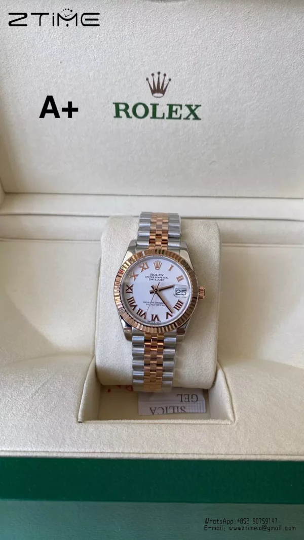 Rolex DateJust SS/RG 31mm 278271 A+ Factory 1:1 Best Edition White Roman Dial - Super Clone Watch | 1:1 Best Version