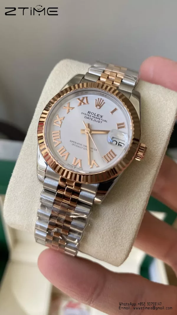 Rolex DateJust SS/RG 31mm 278271 A+ Factory 1:1 Best Edition White Roman Dial - Super Clone Watch | 1:1 Best Version
