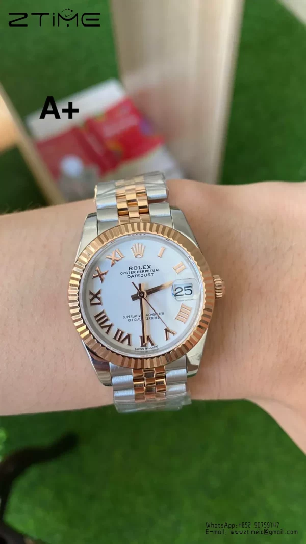 Rolex DateJust SS/RG 31mm 278271 A+ Factory 1:1 Best Edition White Roman Dial - Super Clone Watch | 1:1 Best Version