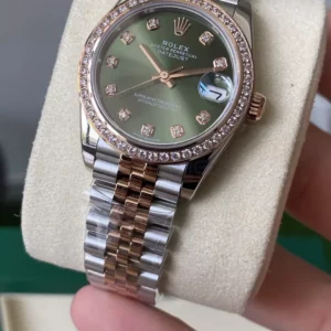 Rolex DateJust SS/YG 31mm 278383 A+ Factory 1:1 Best Edition Green Dial Diamond Bezel - Super Clone Watch | 1:1 Best Version