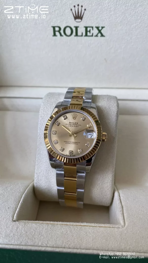 Rolex DateJust SS/YG 31mm 278273-0025 A+ Factory 1:1 Best Edition YG Diamond Dial - Super Clone Watch | 1:1 Best Version