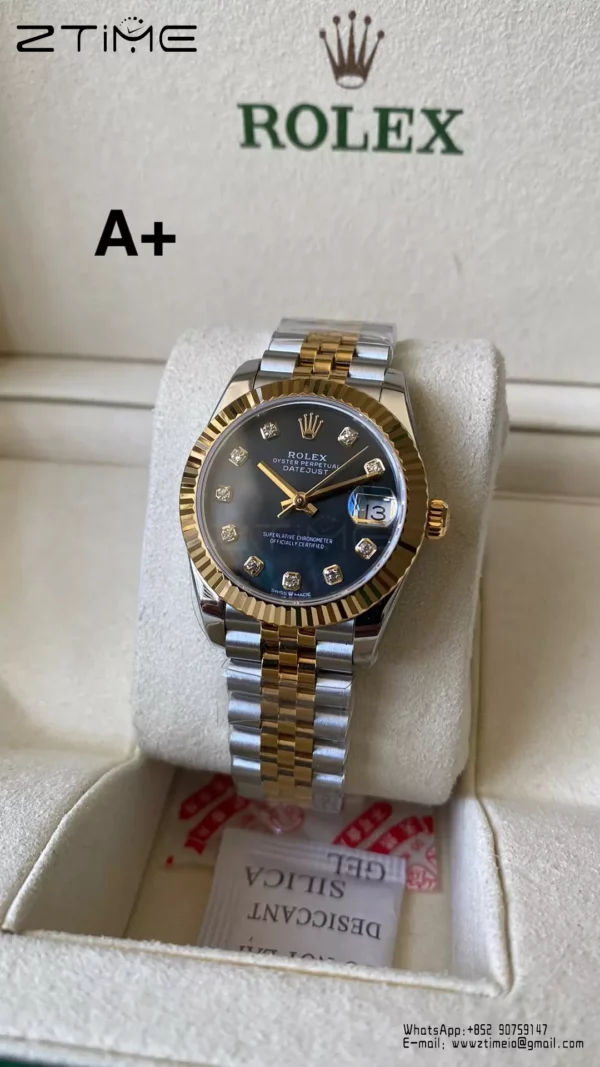 Rolex DateJust SS/YG 31mm 278273 A+ Factory 1:1 Best Edition Black MOP Diamond Dial - Super Clone Watch | 1:1 Best Version