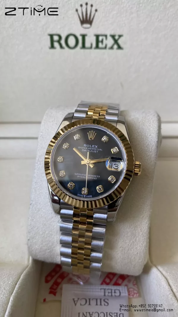 Rolex DateJust SS/YG 31mm 278273 A+ Factory 1:1 Best Edition Black MOP Diamond Dial - Super Clone Watch | 1:1 Best Version