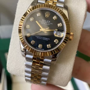 Rolex DateJust SS/YG 31mm 278273 A+ Factory 1:1 Best Edition Black MOP Diamond Dial - Super Clone Watch | 1:1 Best Version