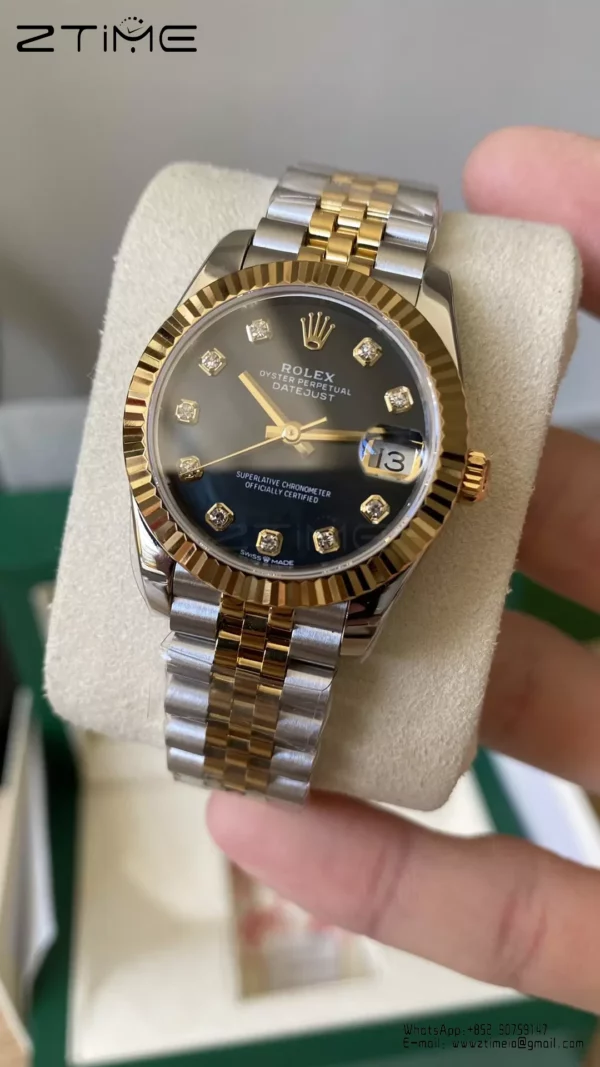 Rolex DateJust SS/YG 31mm 278273 A+ Factory 1:1 Best Edition Black MOP Diamond Dial - Super Clone Watch | 1:1 Best Version