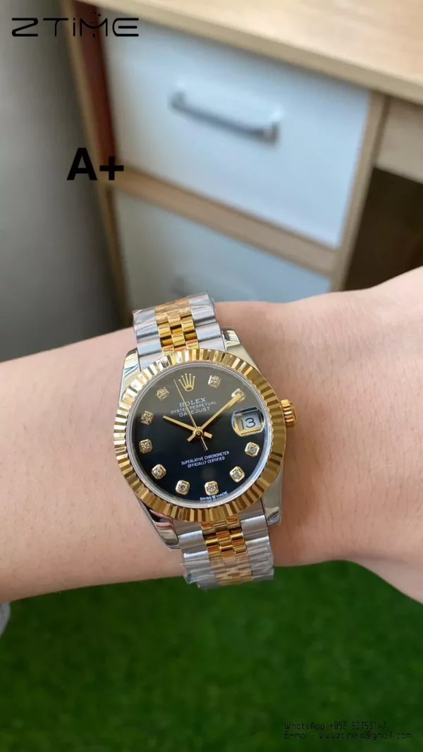 Rolex DateJust SS/YG 31mm 278273 A+ Factory 1:1 Best Edition Black MOP Diamond Dial - Super Clone Watch | 1:1 Best Version