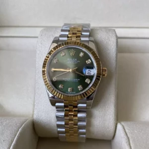 Rolex DateJust SS/YG 31mm 278273 A+ Factory 1:1 Best Edition Green Diamond Dial Jubilee Bracelet - Super Clone Watch | 1:1 Best Version
