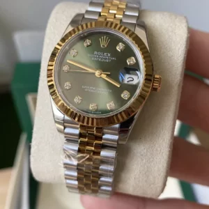 Rolex DateJust SS/YG 31mm 278273 A+ Factory 1:1 Best Edition Green Diamond Dial Jubilee Bracelet - Super Clone Watch | 1:1 Best Version