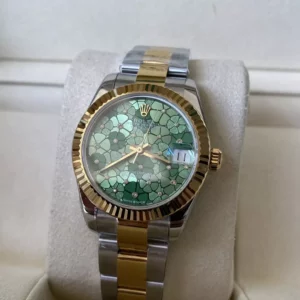 Rolex DateJust SS/YG 31mm 278273 A+ Factory 1:1 Best Edition Green Floral Diamonds Dial - Super Clone Watch | 1:1 Best Version