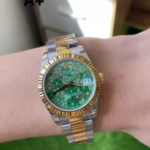 Rolex DateJust SS/YG 31mm 278273 A+ Factory 1:1 Best Edition Green Floral Diamonds Dial - Super Clone Watch | 1:1 Best Version