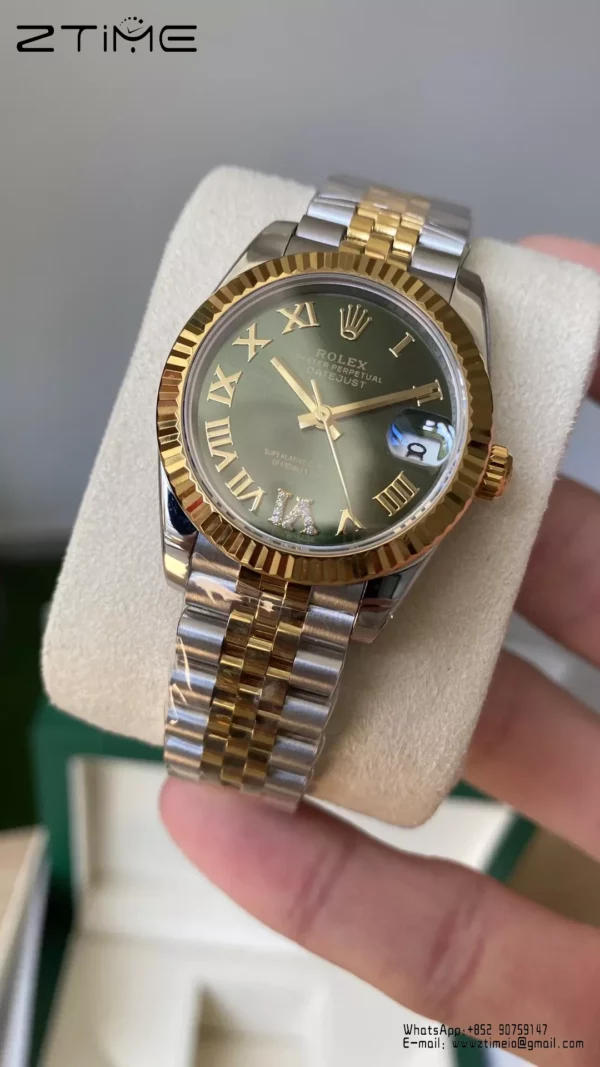Rolex DateJust SS/YG 31mm 278273 A+ Factory 1:1 Best Edition Green Roman Dial - Super Clone Watch | 1:1 Best Version