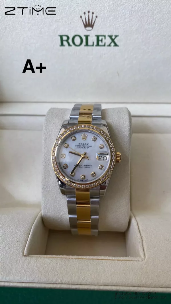 Rolex DateJust SS/YG 31mm 278273 A+ Factory 1:1 Best Edition MOP Dial Diamond Bezel - Super Clone Watch | 1:1 Best Version