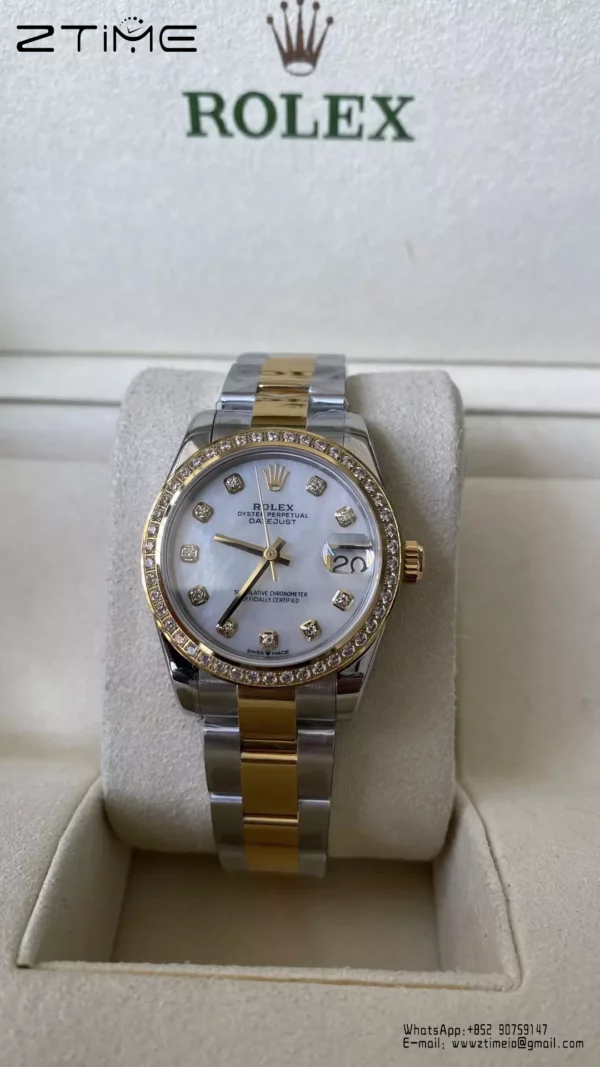 Rolex DateJust SS/YG 31mm 278273 A+ Factory 1:1 Best Edition MOP Dial Diamond Bezel - Super Clone Watch | 1:1 Best Version
