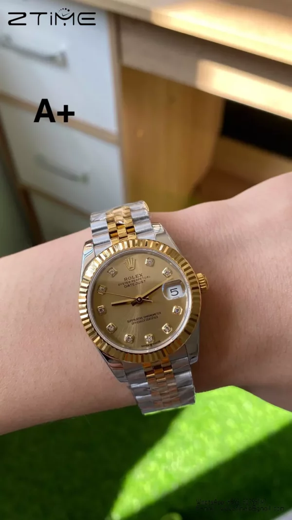 Rolex DateJust SS/YG 31mm 278273 A+ Factory 1:1 Best Edition YG Diamond Dial Jubilee Bracelet - Super Clone Watch | 1:1 Best Version