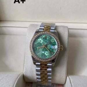 Rolex DateJust SS/YG 31mm 278383 A+ Factory 1:1 Best Edition Green Floral Dial Diamond Bezel - Super Clone Watch | 1:1 Best Version