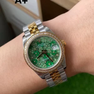 Rolex DateJust SS/YG 31mm 278383 A+ Factory 1:1 Best Edition Green Floral Dial Diamond Bezel - Super Clone Watch | 1:1 Best Version