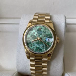 Rolex DateJust YG 31mm 278248 A+ Factory 1:1 Best Edition Green Floral  Dial - Super Clone Watch | 1:1 Best Version