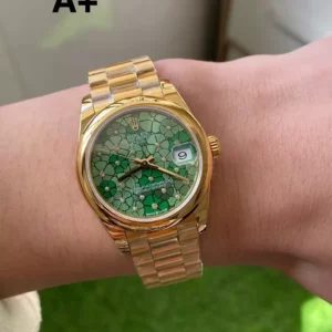 Rolex DateJust YG 31mm 278248 A+ Factory 1:1 Best Edition Green Floral  Dial - Super Clone Watch | 1:1 Best Version