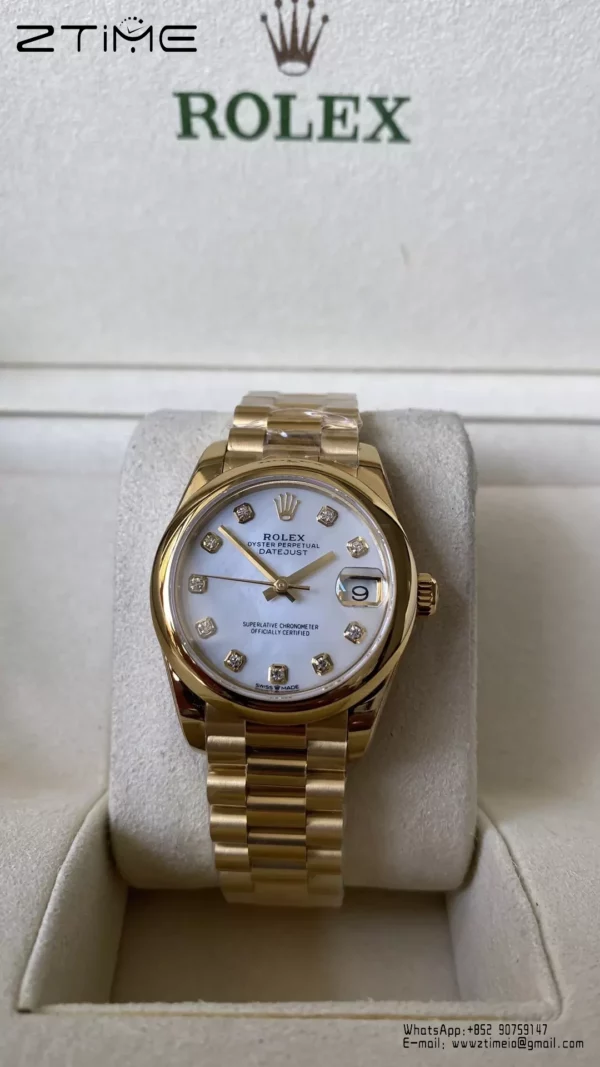 Rolex DateJust YG 31mm 278248 A+ Factory 1:1 Best Edition YG Sticker Markers Dial - Super Clone Watch | 1:1 Best Version