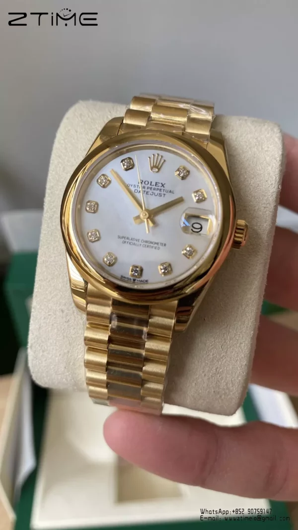 Rolex DateJust YG 31mm 278248 A+ Factory 1:1 Best Edition YG Sticker Markers Dial - Super Clone Watch | 1:1 Best Version